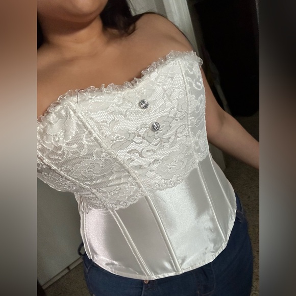 White Corset Fairytale Bride Lingerie Extra Large - Picture 6 of 7
